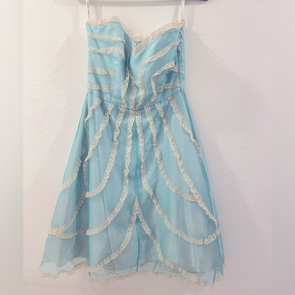 Betsy Johnson Blue Vintage Formal Dress (Size 6)